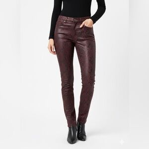 Jennifer Lopez Deep Burgundy Skinny Jeans